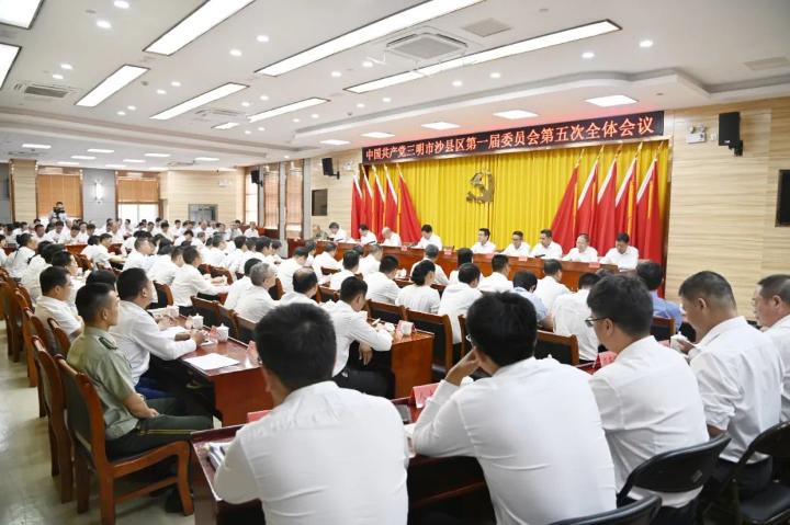 中国共产党三明市沙县区第一届委员会第五次全体会议召开